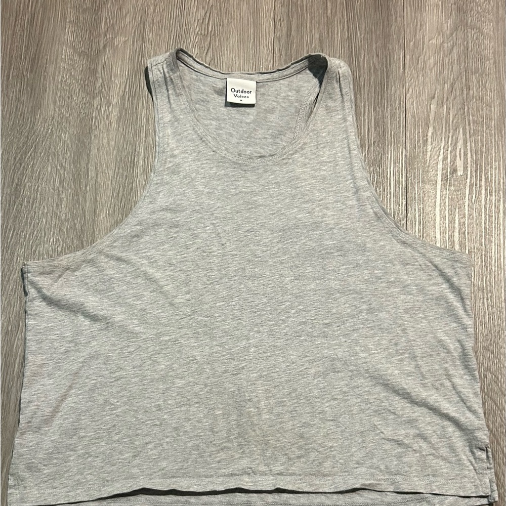 Outdoor Voices Heather Gray Tank Top